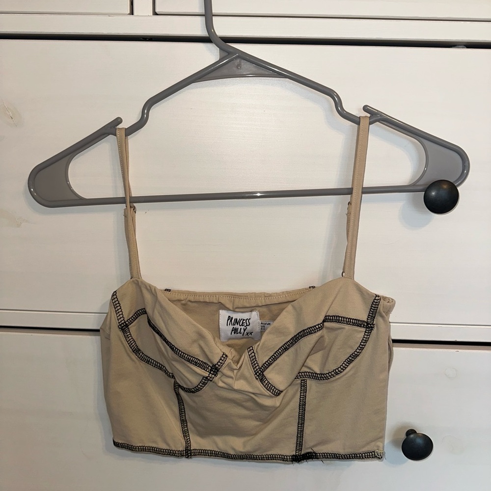 Cropped corset style shirt princess Polly